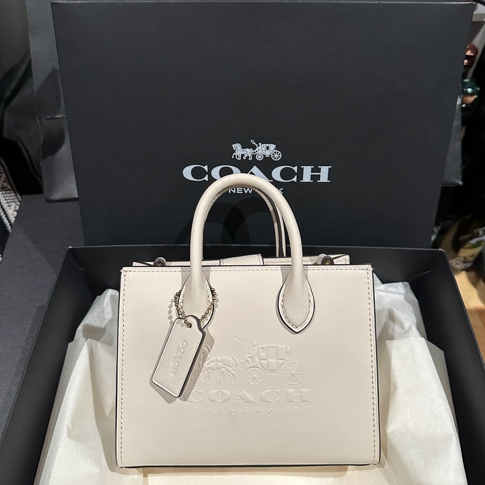 Coach Women's Cream Leather Tote